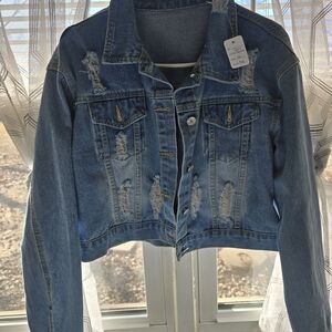 Stylish Distressed Denim Jacket